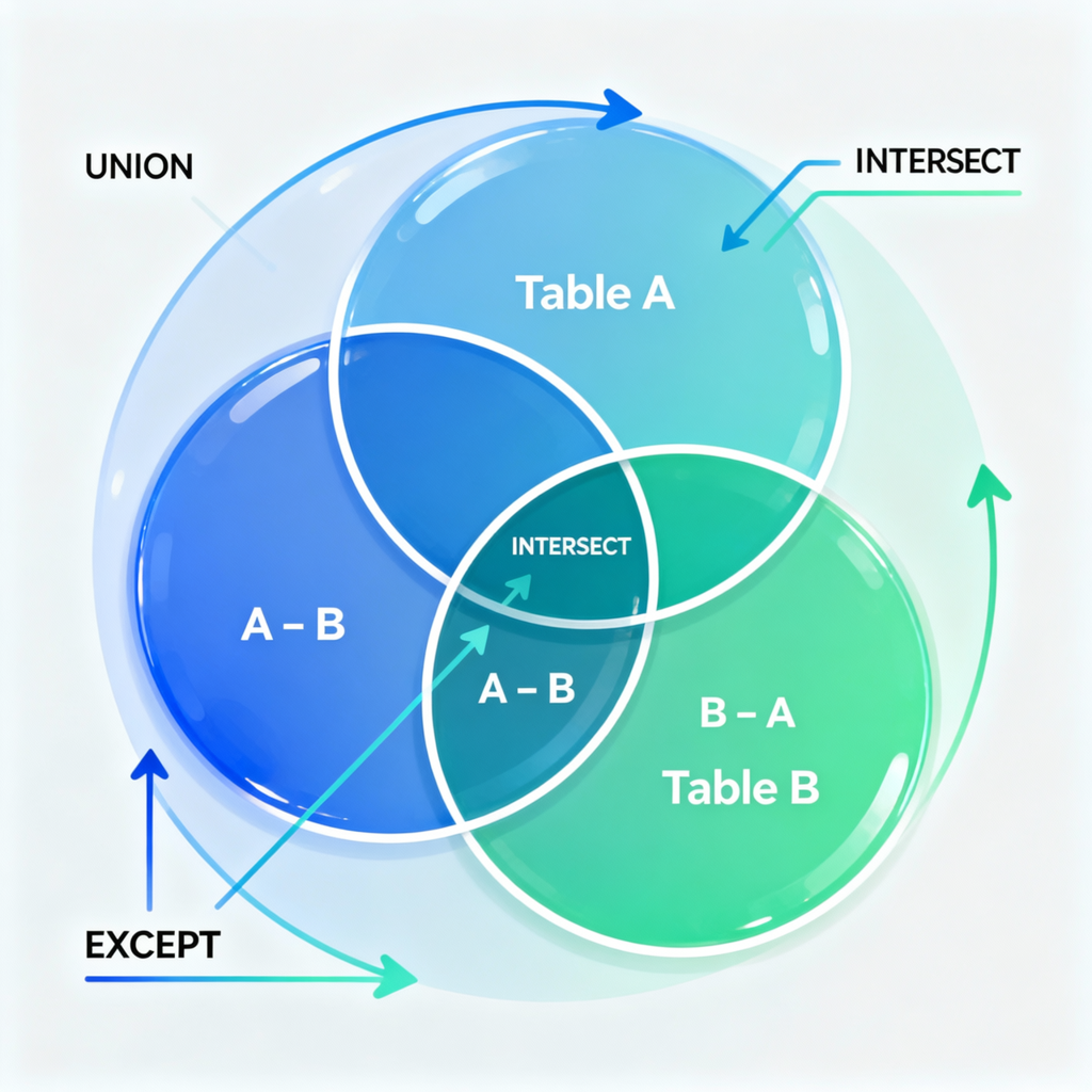Featured image of post DuckDB 集合操作完全指南：UNION、INTERSECT、EXCEPT 实战
